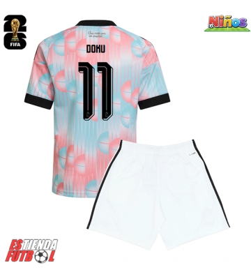 Bélgica Jeremy Doku #11 Segunda Equipación Niños Mundial 2026 Manga Corta (+ Pantalones cortos)